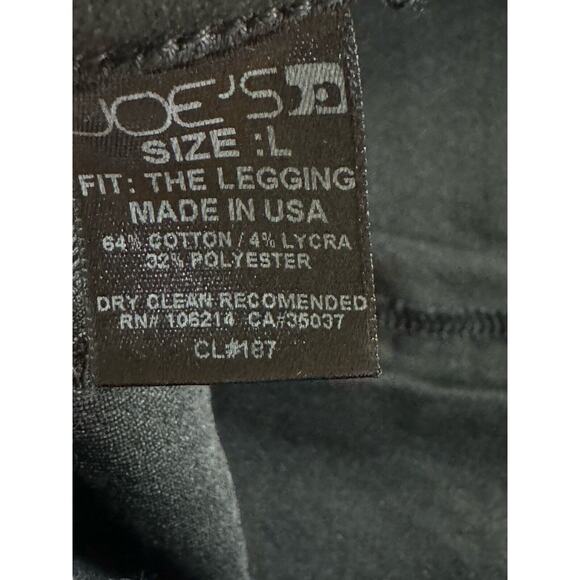 Joes Jeans “The Legging” Large Pull On Ankle Zip Skinny Black #3795 - Picture 13 of 13